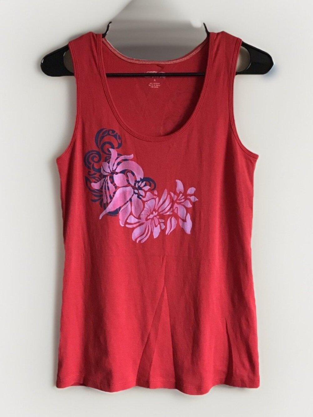 VTG Crazy Shirts Hawaii Tropical Red Hibiscus Flower Tank Top Women's Medium